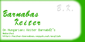 barnabas keiter business card